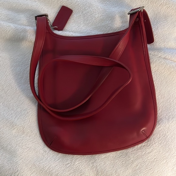 Red Leather Coach Bag - Picture 4 of 5